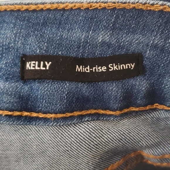 Tahari Kelly Mid-Rise Skinny Jeans Medium Wash Indigo Blue Size 12/31 - Picture 8 of 12